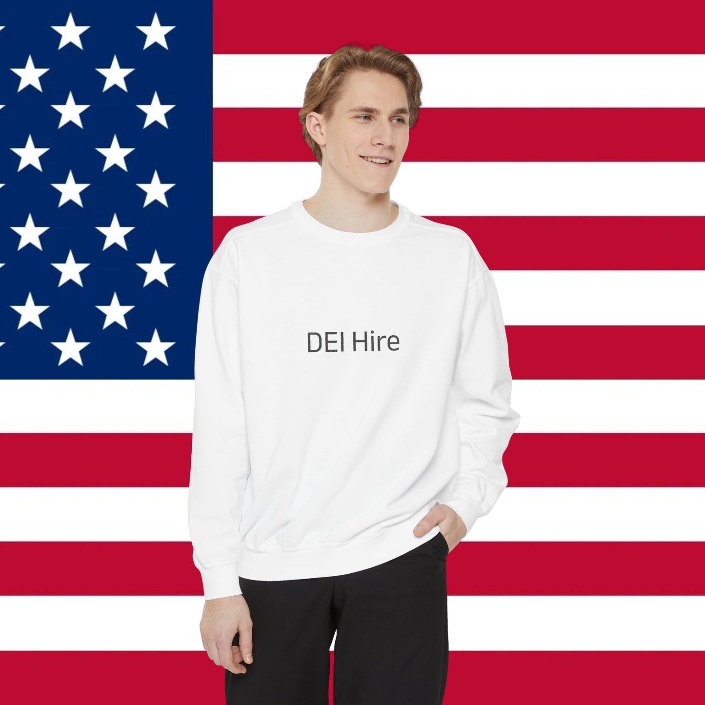 DEI Hire Garment-Dyed Sweatshirt