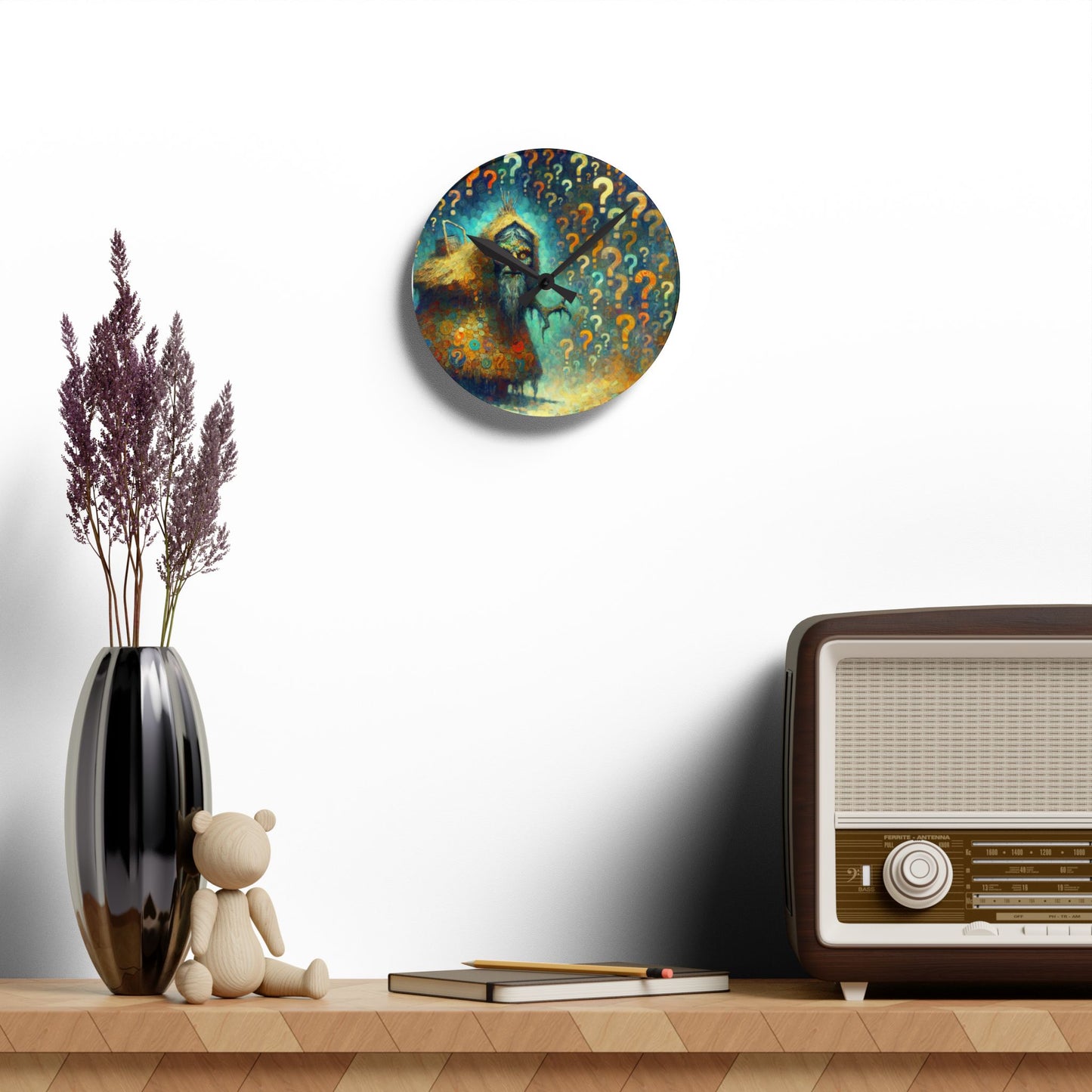 Acrylic Wall Clock - Time is Not Real Baba Yaga clock