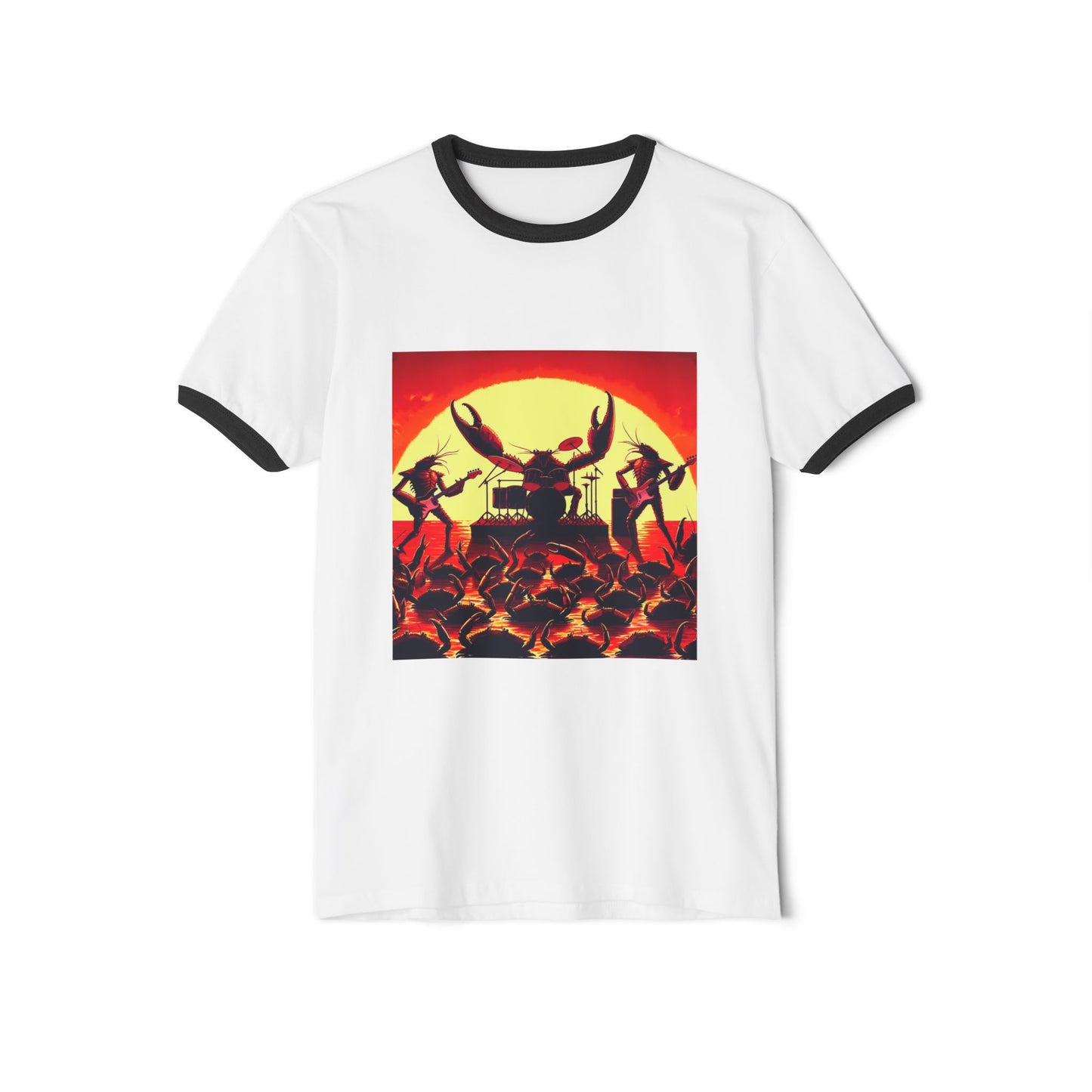 Ringer T-Shirt - Crustacean Tribulation Rock Band Tee